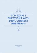 CCP EXAM 3 QUESTIONS WITH 100% CORRECT ANSWERS!!