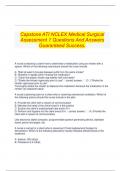 Capstone ATI NCLEX Medical Surgical Assessment 1 Questions And Answers Guaranteed Success.