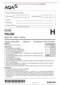 VERIFIED/AQA 2024 GCSE POLISH 8688/WH Higher Tier Paper 4 Writing MERGED QUESTION PAPER> MARK SCHEME> 100% GUARANTEE 