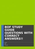 BOF STUDY GUIDE QUESTIONS WITH CORRECT ANSWERS!!