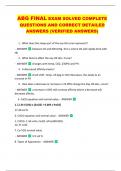 ABG FINAL EXAM SOLVED COMPLETE  QUESTIONS AND CORRECT DETAILED  ANSWERS (VERIFIED ANSWERS)  