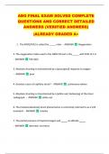 ABG FINAL EXAM SOLVED COMPLETE  QUESTIONS AND CORRECT DETAILED  ANSWERS (VERIFIED ANSWERS)   |ALREADY GRADED A+ 