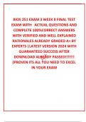  BIOS 251 EXAM 3 WEEK 8 FINAL TEST EXAM WITH   ACTUAL QUESTIONS AND COMPLETE 100%CORRECT ANSWERS WITH VERIFIED AND WELL EXPLAINED RATIONALES ALREADY GRADED A+ BY EXPERTS |LATEST VERSION 2024 WITH GUARANTEED SUCCESS AFTER DOWNLOAD ALREADY PASSED!!!!!!! (PR