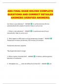 ABG FINAL EXAM SOLVED COMPLETE  QUESTIONS AND CORRECT DETAILED  ANSWERS (VERIFIED ANSWERS)