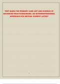 Test Bank for Primary Care: The Art and Science of Advanced Practice Nursing and Interprofessional Approach 6th Edition M Dunphy / 9781719644655 / Chapter 1-88 ,All Chapters with Answers and Rationals .