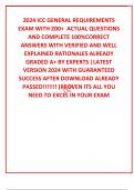 2024 ICC GENERAL REQUIREMENTS EXAM WITH 200+  ACTUAL QUESTIONS AND COMPLETE 100%CORRECT ANSWERS WITH VERIFIED AND WELL EXPLAINED RATIONALES ALREADY GRADED A+ BY EXPERTS |LATEST VERSION 2024 WITH GUARANTEED SUCCESS AFTER DOWNLOAD ALREADY PASSED!!!!!!! (PRO