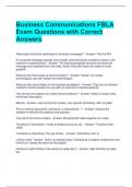 Business Communications FBLA Exam Questions with Correct Answers 