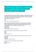 FBLA Business Calculations Exam Questions and Correct Answers (All are Correct) A Graded 