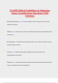 CSAMS Ethical Guidelines & Substance  Abuse Classifications Questions With  Solutions