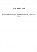 Test Bank For Physical Examination and Health Assessment 8th Edition by Jarvis