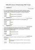 NURS 6501 Advance Pathophysiology WEEK 10 Quiz