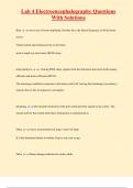 Lab 4 Electroencephalography Questions  With Solutions