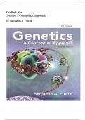 TEST BANK- Genetics A Conceptual Approach 7th Edition  by  Benjamin A. Pierce  || All Chapters || Latest Edition 