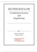 Solutions for Combustion Science and Engineering 1st Edition by Annamalai (All Chapters included)