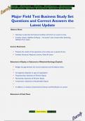 Major Field Test Business Study Set Questions and Correct Answers the  Latest Update