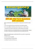   EMT-JBL Mid Term Questions with answers. 