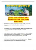   Jones and Bartlett EMT Testprep with complete solutions. The tidal volume of an unresponsive patient is rapidly assessed by: - Answer observing for chest rise during inhalation.  Medications such as Albuterol (Ventolin) relieve respiratory distress by: 