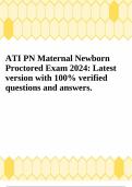 ATI PN Maternal Newborn Proctored Exam 2024: Latest version with 100% verified questions and answers.