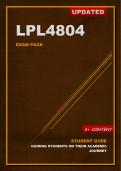 LPL4804 Exam Pack 2024 (Updated)