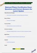 National Pilates Certification Exam Questions and Correct Answers the  Latest Update