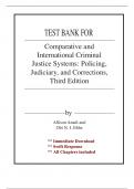 Test Bank for Comparative and International Criminal Justice Systems, 3rd Edition by Ebbe (All Chapters included)