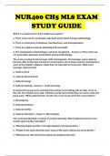 NUR400 CH5 ML8 EXAM STUDY GUIDE 