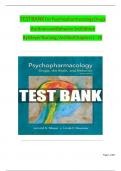 TEST BANK For Psychopharmacology Drugs the Brain and Behavior 3rd Edition By Meyer Nursing, Verified Chapters 1 - 20 