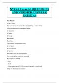 NVCJA Exam 1-9 (QUESTIONS AND VERIFIED ANSWERS) RATED A+