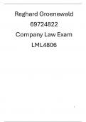 LML Company Law Exam 100%