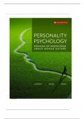 Test Bank for Personality Psychology, Domains of Knowledge About Human Nature, Randy J. Larsen, Buss & King, 3rd Canadian Edition ||Complete Study  Guide A+