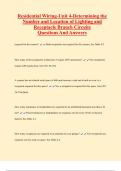 Residential Wiring-Unit 4-Determining the  Number and Location of Lighting and  Receptacle Branch Circuits Questions And Answers