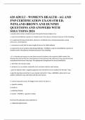 620 ADULT - WOMEN'S HEALTH - AG AND FNP CERTIFICATION EXAM 4TH ED. WINLAND-BROWN AND DUNPHY QUESTIONS AND ANSWERS WITH SOLUTIONS 2024