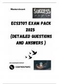 ECS3707 EXAM PACK 2025  {DETAILED QUESTIONS AND ANSWERS }