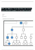 BIOL 261 Midterm 1 Exam Questions and Answers Latest 2024/2025 Graded A+;Concordia University