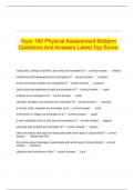 Nurs 190 Physical Assessment Midterm Questions And Answers Latest Top Score.