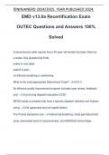 EMD v13.0a Recertification Exam OUTEC Questions and Answers 100% Solved