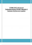 UTMB 5355 Advanced Pathophysiology EXAM 2 Module 3 Immune System new update