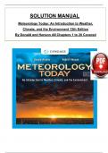 Solution Manual for Meteorology Today: An Introduction to Weather, Climate, and the Environment 13th Edition, by Donald and Henson, ISBN: 9780357452073, All 20 Chapters Covered, Verified Latest Edition