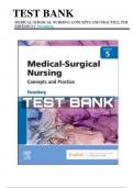 Test Bank For Medical-Surgical Nursing, Concepts and Practice, 5th Edition By Holly K. Stromberg, 2024 | 9780323810210  All Chapters 1-49 LATEST UPDATE