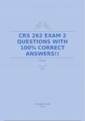 CRS 262 EXAM 2 QUESTIONS WITH 100% CORRECT ANSWERS!!