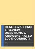 REAE 3325 EXAM 1 REVIEW QUESTIONS & ANSWERS RATED 100% CORRECT!!