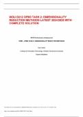  WGU D212 OFM3 TASK 2: DIMENSIONALITY REDUCTION METHODS LATEST 2024/2025 WITH COMPLETE SOLUTION