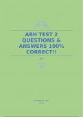 ABH TEST 2 QUESTIONS & ANSWERS 100% CORRECT!!