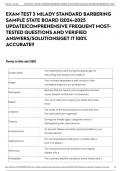 EXAM TEST 3 MILADY STANDARD BARBERING SAMPLE STATE BOARD |2024-2025 UPDATE|COMPREHENSIVE FREQUENT MOST-TESTED QUESTIONS AND VERIFIED ANSWERS/SOLUTIONS|GET IT 100% ACCURATE!!