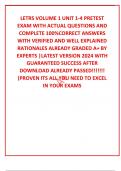 LETRS VOLUME 1 UNIT 1-4 PRETEST EXAM WITH ACTUAL QUESTIONS AND COMPLETE 100%CORRECT ANSWERS WITH VERIFIED AND WELL EXPLAINED RATIONALES ALREADY GRADED A+ BY EXPERTS |LATEST VERSION 2024 WITH GUARANTEED SUCCESS AFTER DOWNLOAD ALREADY PASSED!!!!!!! (PROVEN 