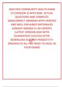 2024 HESI COMMUNITY HEALTH EXAM V2 (VERSION 2) WITH NGN  ACTUAL QUESTIONS AND COMPLETE 100%CORRECT ANSWERS WITH VERIFIED AND WELL EXPLAINED RATIONALES ALREADY GRADED A+ BY EXPERTS |LATEST VERSION 2024 WITH GUARANTEED SUCCESS AFTER DOWNLOAD ALREADY PASSED!