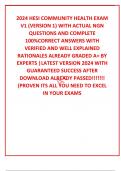 2024 HESI COMMUNITY HEALTH EXAM V1 (VERSION 1) WITH ACTUAL NGN QUESTIONS AND COMPLETE 100%CORRECT ANSWERS WITH VERIFIED AND WELL EXPLAINED RATIONALES ALREADY GRADED A+ BY EXPERTS |LATEST VERSION 2024 WITH GUARANTEED SUCCESS AFTER DOWNLOAD ALREADY PASSED!!