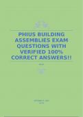 PHIUS BUILDING ASSEMBLIES EXAM QUESTIONS WITH VERIFIED 100% CORRECT ANSWERS!!