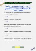 WVSSAC 2020 NFHS Part 1 Test Questions and Correct Answers the  Latest Update