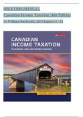 Solutions Manual for Canadian Income Taxation 2023/2024, 26th Edition by William Buckwold, ISBN: 9781264909551, All 23 Chapters Covered, Verified Latest Edition!!!!